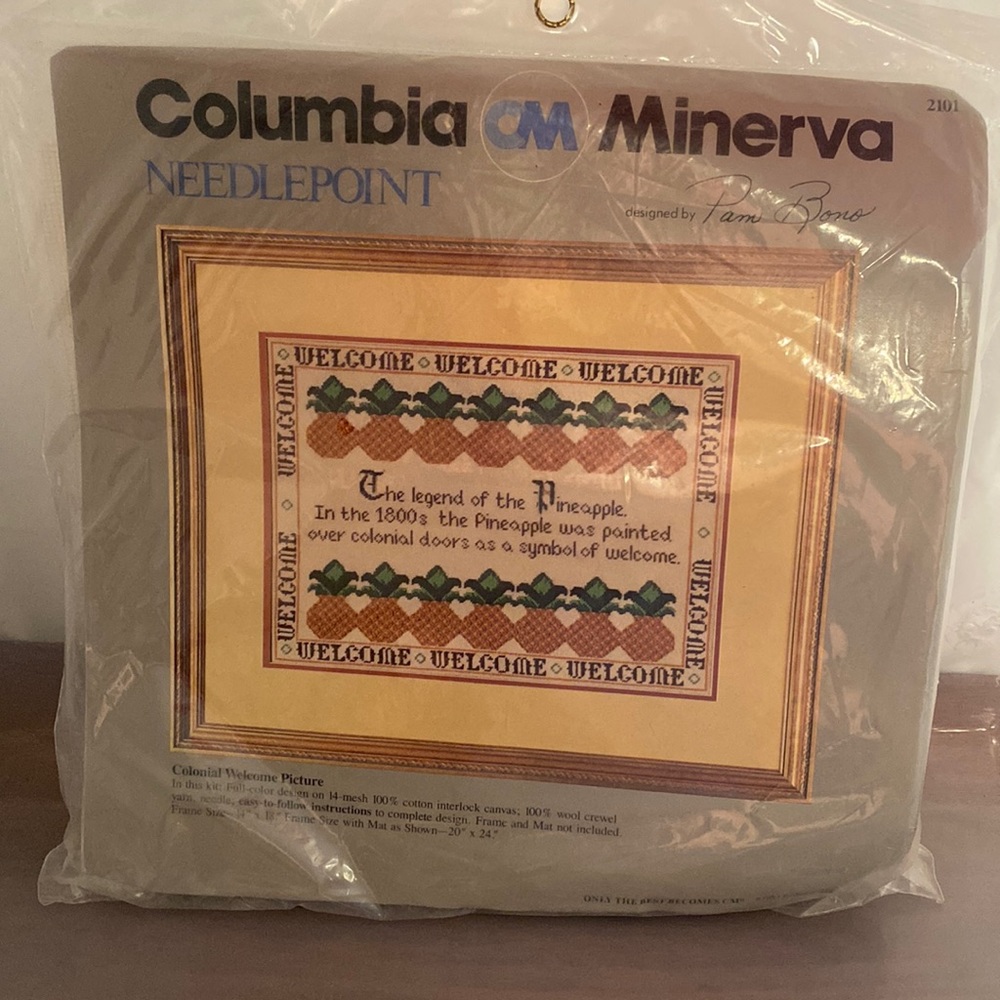 Vintage 1983 Columbia Minerva Needlepoint Pam Bono